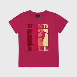 Футболка хлопковая детская Handball, цвет: маджента