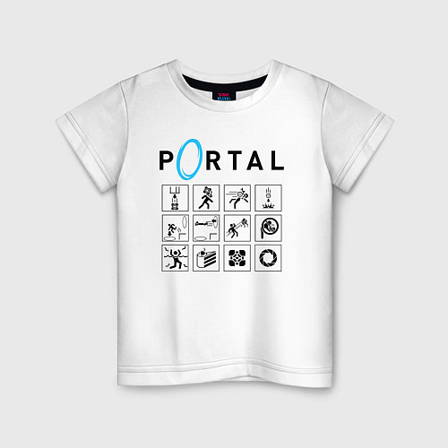 Детская футболка PORTAL / Белый – фото 1