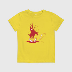 Футболка хлопковая детская Hollow Knight, цвет: желтый