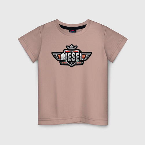 Детская футболка Дизель / Пыльно-розовый – фото 1