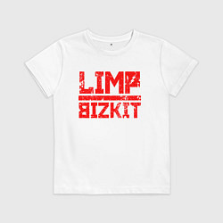 Футболка хлопковая детская LIMP BIZKIT, цвет: белый