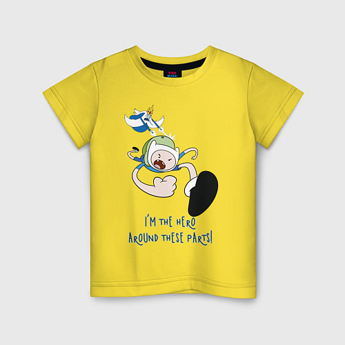 Детская футболка Im the Hero / Желтый – фото 1