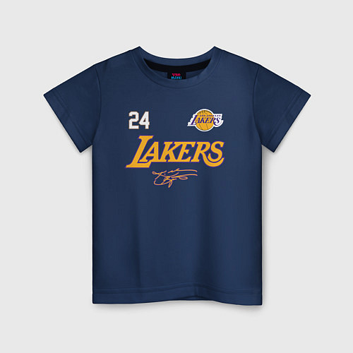 Детская футболка KOBE BRYANT АВТОГРАФ / Тёмно-синий – фото 1