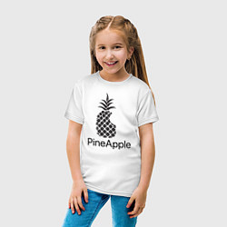 Футболка хлопковая детская PineApple, цвет: белый — фото 2