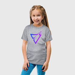 Футболка хлопковая детская Liquid Triangle, цвет: меланж — фото 2