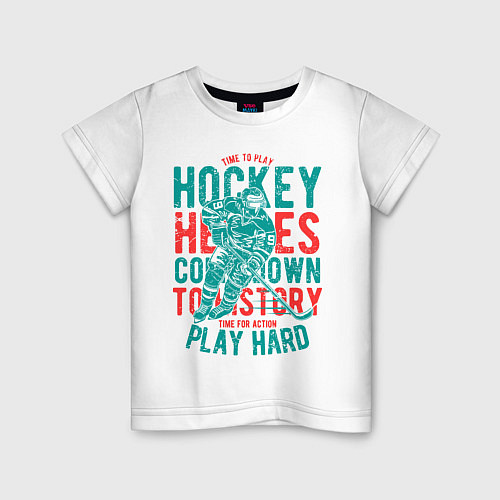 Детская футболка Hockey / Белый – фото 1