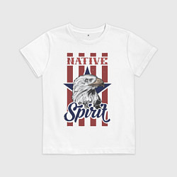 Футболка хлопковая детская Native Spirit, цвет: белый