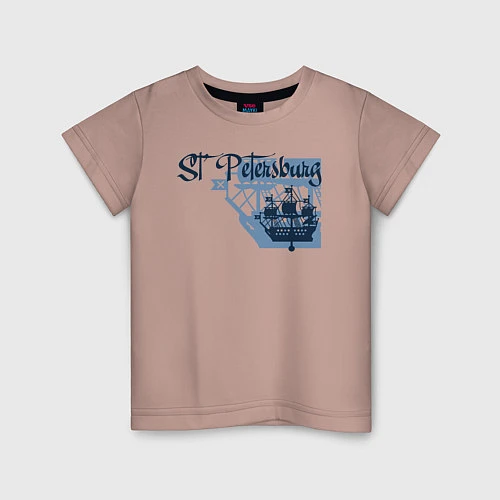Детская футболка St'Petersburg / Пыльно-розовый – фото 1