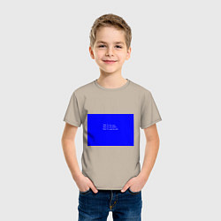 Футболка хлопковая детская YEAH I'M PROUD BY MYSELF, цвет: миндальный — фото 2