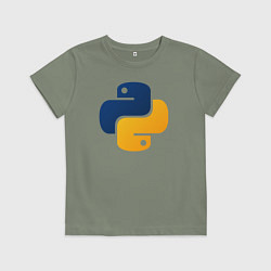 Футболка хлопковая детская Python, цвет: авокадо