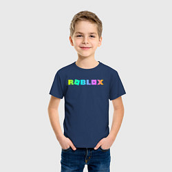 Футболка хлопковая детская ROBLOX, цвет: тёмно-синий — фото 2