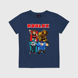 Футболка хлопковая детская ROBLOX, цвет: тёмно-синий