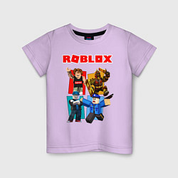 Футболка хлопковая детская ROBLOX, цвет: лаванда