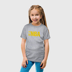 Футболка хлопковая детская NBA GOLD, цвет: меланж — фото 2