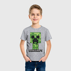 Футболка хлопковая детская MINECRAFT, цвет: меланж — фото 2