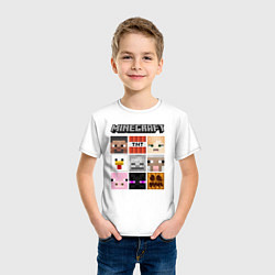 Футболка хлопковая детская MINECRAFT, цвет: белый — фото 2