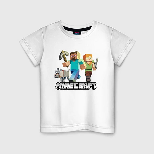 Детская футболка MINECRAFT / Белый – фото 1