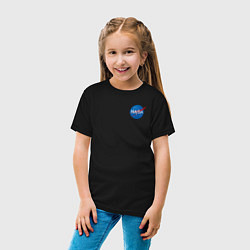 Футболка хлопковая детская NASA, цвет: черный — фото 2