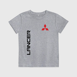 Футболка хлопковая детская MITSUBISHI LANCER, цвет: меланж