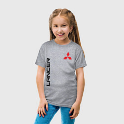 Футболка хлопковая детская MITSUBISHI LANCER, цвет: меланж — фото 2
