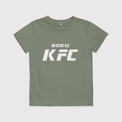 Футболка хлопковая детская Боец KFC, цвет: авокадо