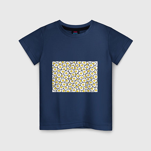 Детская футболка Яички / Тёмно-синий – фото 1