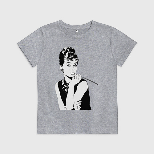Детская футболка Одри Хепбернхлопок / Меланж – фото 1