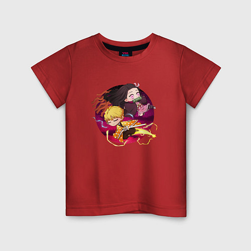 Детская футболка KIMETSU NO YAIBA / Красный – фото 1