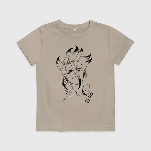 Детская футболка Доктор Стоун / Миндальный – фото 1