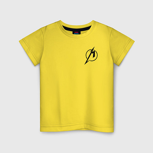 Детская футболка Metallicaспина / Желтый – фото 1