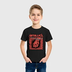 Футболка хлопковая детская Metallica, цвет: черный — фото 2