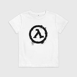 Футболка хлопковая детская HALF-LIFE, цвет: белый