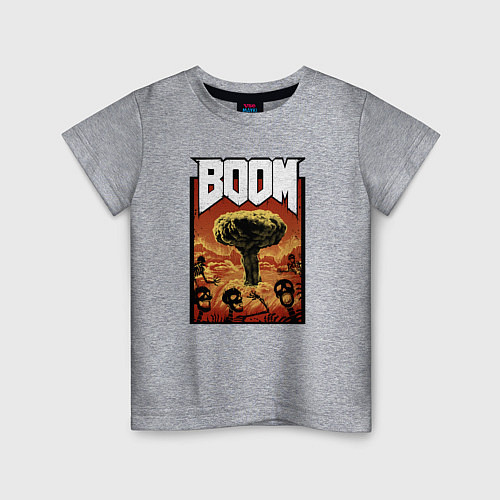 Детская футболка DOOM BOOM / Меланж – фото 1