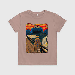 Футболка хлопковая детская КОРЖИК КРИК, цвет: пыльно-розовый