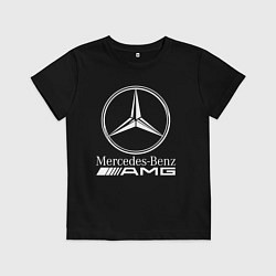 Футболка хлопковая детская MERCEDES-BENZ AMG, цвет: черный