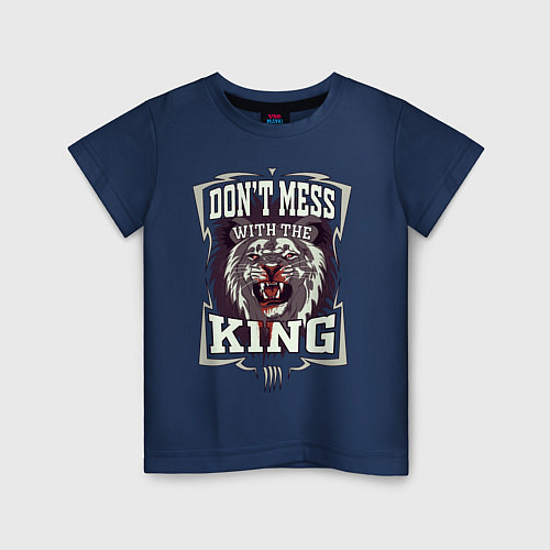 Детская футболка Не испытывай судьбу с Королем / Тёмно-синий – фото 1
