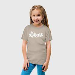 Футболка хлопковая детская Blink 182, цвет: миндальный — фото 2