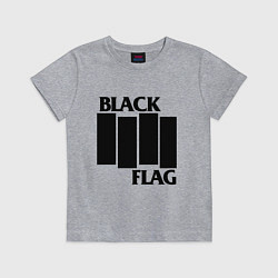 Футболка хлопковая детская BLACK FLAG, цвет: меланж