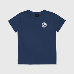 Футболка хлопковая детская BMW LOGO 2020, цвет: тёмно-синий