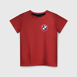 Футболка хлопковая детская BMW LOGO 2020, цвет: красный