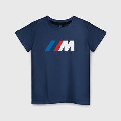 Футболка хлопковая детская BMW M LOGO 2020, цвет: тёмно-синий