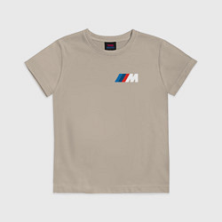 Футболка хлопковая детская BMW M LOGO 2020, цвет: миндальный
