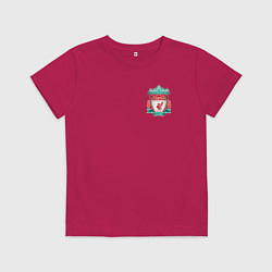 Футболка хлопковая детская LIVERPOOL, цвет: маджента