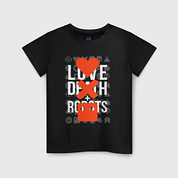 Футболка хлопковая детская LOVE DEATH ROBOTS LDR, цвет: черный