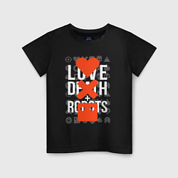 Футболка хлопковая детская LOVE DEATH ROBOTS LDR, цвет: черный