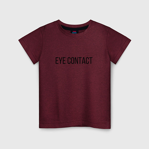 Детская футболка EYE CONTACT / Меланж-бордовый – фото 1
