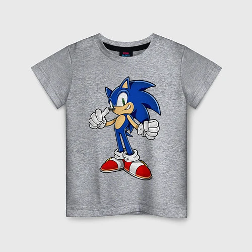 Детская футболка Sonic / Меланж – фото 1