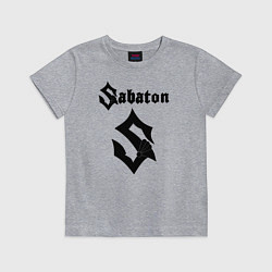 Футболка хлопковая детская Sabaton, цвет: меланж