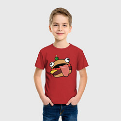 Футболка хлопковая детская Fortnite Burger, цвет: красный — фото 2