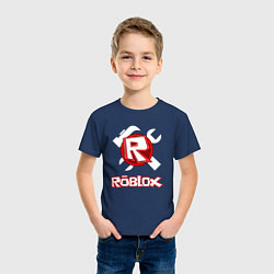 Футболка хлопковая детская ROBLOX, цвет: тёмно-синий — фото 2